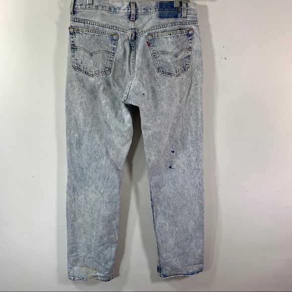 Levi's 505 Jeans Vtg 80s Straight Leg Acid Wash - Picture 6 of 8
